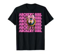 Tiro con arco Chica Tiro con arco Mamá Arquero Arco y Flecha Día de la Madre Camiseta