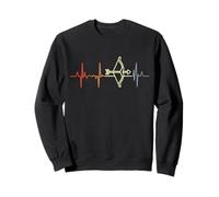 Tiro con Arco Ritmo Cardíaco Retro Archer Heart Line Sudadera