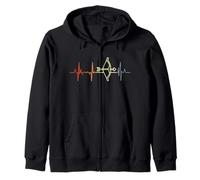 Tiro con Arco Ritmo Cardíaco Retro Archer Heart Line Sudadera con Capucha