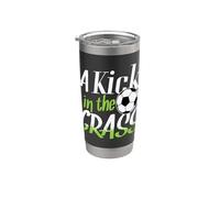 Tiro de portería de fútbol "Kick In The GrASS" Vaso térmico de acero inoxidable de doble pared