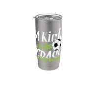 Tiro de portería de fútbol "Kick In The GrASS" Vaso térmico de acero inoxidable de doble pared