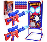Tiro Juguetes Niños 3-12 Años con 2 Pistola Air con Mira| 4 Dianas| 24 Bolas de Espuma, Spider Juguetes Interior y Exterior Juegos 3-10 Años Regalo Niño 4 5 6 7 8 9 Años Regalos de Cumpleaños Navidad