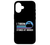 Tiro Piedras a Las Casas Divertido Curling Jugador Curling Team Carcasa para iPhone 16