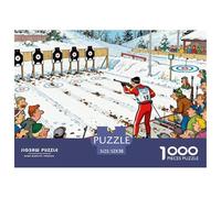 Tiros de Invierno Puzzle De Madera Impermeable DIY Puzzles De 1000 Piezas para Adultos Divertido Rompecabezas Juegos Educativos