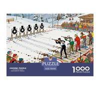 Tiros de Invierno Puzzle De Madera Impermeable DIY Puzzles De 1000 Piezas Regalos para Adultos Colorido Rompecabezas Juegos Desafiantes