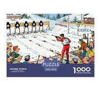 Tiros de Invierno Puzzle De Madera Impermeable DIY Puzzles De 1000 Piezas Regalos para Adultos Divertido Rompecabezas Juegos Desafiantes