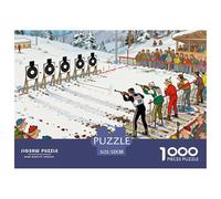Tiros de Invierno Puzzle De Madera Impermeable Puzzles De 1000 Piezas para Adultos Imposible Rompecabezas Juegos Desafiantes
