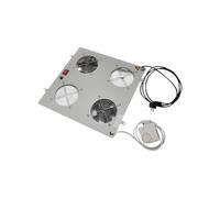 Tirote para ventilador en rack - Digitus - DN-19 FAN-2 - 2 ventiladores - termostato - Negro RAL 9005