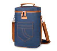 Tirrinia 4 Botella Videra de regalos de vino - Vino verstil porttil con aislamiento y acolchado que lleva bolsas de bolsas ms frescas para viajes