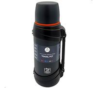 Tirsuli Termo de Viaje 2 litros - Doble Pared de Acero Inoxidable - Camping o Senderismo. Caliente o Frio más de 24 horas, Agua, Café, Leche, Té o Mate (Azul)