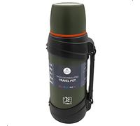 Tirsuli Termo de Viaje 2 litros - Doble Pared de Acero Inoxidable - Camping o Senderismo. Caliente o Frio más de 24 horas, Agua, Café, Leche, Té o Mate (Verde)