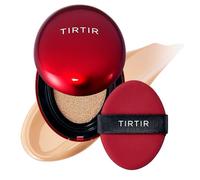 TIRTIR Base De Maquillaje Mask Fit Red Cushion, Cobertura Total, Liviana, Apta Para La Piel, Satinada, Con Acabado Brillante, Para Tatuajes, Plegable (0.63 Onzas Líquidas), Carcasa 22N, Color Beige