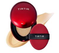 TIRTIR Base De Maquillaje Mask Fit Red Cushion, Cobertura Total, Liviana, Satinada Y Brillante, Para Tatuajes, Se Puede Construir (0.63 Onzas Líquidas), 22 W, Color Beige Transparente