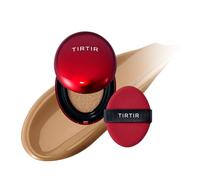 TIRTIR Base De Maquillaje Red Cushion, Tamaño Mini, Cobertura Total, Ligera, Adecuada Para La Piel, Satinada Y Con Acabado Brillante, Para Tatuajes, Moldeable (0.15 Fl Oz), Color Nogal 35N