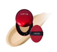 TIRTIR Base De Maquillaje Red Cushion, Tamaño Mini, Cobertura Total, Ligera, Satinada Y Con Acabado Brillante, Para Tatuajes, Moldeable (0.15 Onzas Líquidas), 24 W, Color Beige Suave