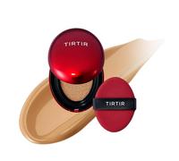TIRTIR Base De Maquillaje Red Cushion, Tamaño Mini, Cobertura Total, Liviana, Satinada Y Con Acabado Brillante, Para Tatuajes, Que Se Puede Acumular (0.15 Onzas Líquidas), Rica En Miel De 30 N