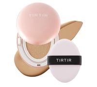 TIRTIR Mask Fit All Cover Pink Cushion Foundation | Alta opacidad, acabado mate aterciopelado, ligero, resultado impecable, neutraliza el enrojecimiento, maquillaje coreano (0,63 fl oz), camel 27N