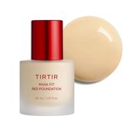 TIRTIR Mask Fit Red Foundation 72 horas de maquillaje coreano duradero que se adapta a la piel con acabado satinado Skin-Fit y amplia selección de colores, #21W Natural Ivory, 1.01 Fl Oz