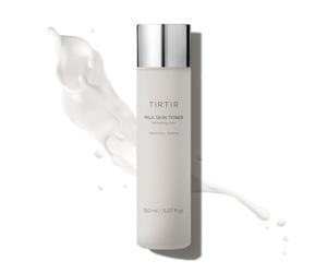 TIRTIR Milk Skin 5.07 Fl.Oz (150 ml) Tónico facial brillante y refrescante para un cuidado suave de la piel de porcelana, hamamelis, extracto de arroz, crema hidratante, tónico facial para todos