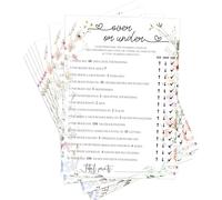 TIRYWT Tarjetas de juegos de despedida de soltera con flores silvestres, para 25 invitados, 5 x 7 pulgadas, suministros florales para despedida de soltera o despedida de soltera, A10