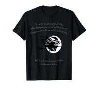 Tis Now The Witching Time of Night Shakespeare Cita Negro Camiseta