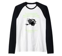Tis Now The Witching Time of Night Shakespeare Cita Verde Camiseta Manga Raglan