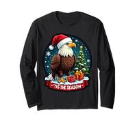 Tis The Season Águila patriótica Navidad American Bold USA Manga Larga