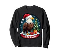 Tis The Season Águila patriótica Navidad American Bold USA Sudadera