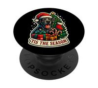 Tis The Season - Árbol de Navidad con diseño de Perro danés PopSockets PopGrip Adhesivo