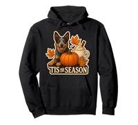 Tis The Season Australiano Ganado Perro Otoño Cachorro de Calabaza Sudadera con Capucha