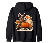 Tis The Season Australiano Ganado Perro Otoño Cachorro de Calabaza Sudadera con Capucha