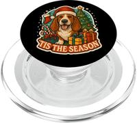 Tis The Season Basset Hound Dog, Feliz Navidad, mamá, papá, Navidad PopSockets PopGrip para MagSafe