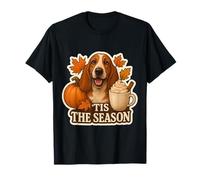 Tis The Season Basset Hound Dog Otoño-Otoño Pumpkin Spice Camiseta