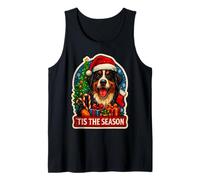 Tis The Season Bernese Mountain Dog Navidad Mamá Papá Dueño Camiseta sin Mangas