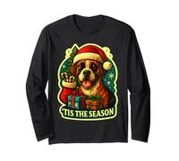 Tis The Season Bernese Mountain Dog Navidad Mamá Papá Dueño Manga Larga