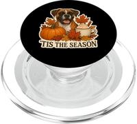 Tis The Season Boxer Dog Otoño-Otoño Pumpkin Spice Latte Pupp PopSockets PopGrip para MagSafe
