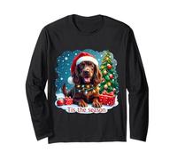 Tis The Season Boykin Spaniel Dog Feliz Navidad Manga Larga