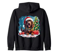 Tis The Season Boykin Spaniel Dog Feliz Navidad Sudadera con Capucha