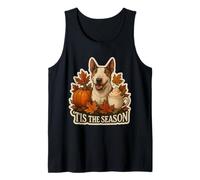 Tis The Season Bull Terrier Otoño Otoño Calabaza Especias Camiseta sin Mangas