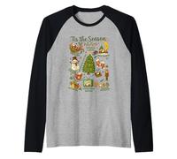 Tis The Season - Camiseta Actividades Navideñas Tradiciones Camiseta Manga Raglan