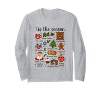 Tis The Season - Camiseta Actividades Navideñas Tradiciones Manga Larga