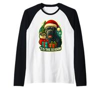 Tis The Season Cane Corso - Árbol de Navidad para mamá y papá Camiseta Manga Raglan