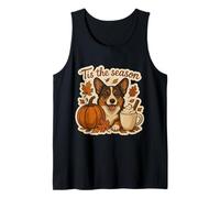 Tis The Season Cárdigan Corgi Galés Perro Otoño Calabaza Camiseta sin Mangas