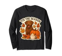 Tis The Season Chesapeake Bay Retriever Perro Otoño Lindo Manga Larga
