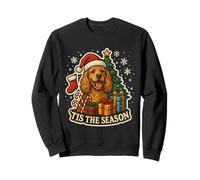 Tis The Season Cocker Spaniel Perro Feliz Navidad Mamá Papá Sudadera