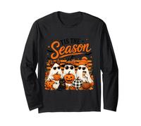Tis The Season Cute Halloween Ghosts Pumpkin Fall Fun Manga Larga