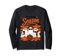 Tis The Season Cute Halloween Ghosts Pumpkin Fall Fun Manga Larga