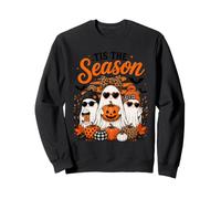 Tis The Season Cute Halloween Ghosts Pumpkin Fall Fun Sudadera