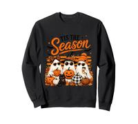 Tis The Season Cute Halloween Ghosts Pumpkin Fall Fun Sudadera