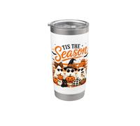Tis the Season Cute Halloween Ghosts Pumpkin Fall Fun Vaso térmico de acero inoxidable de doble pared